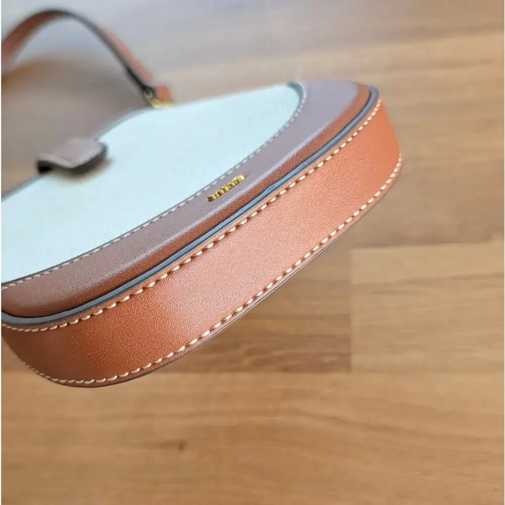 Mango MNG Canvas Phone Case with a Long Strap Shoulder Small Bag Medium Brown - Picture 5 of 7